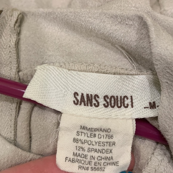 SANS SOUCI Cream/Beige Zip Up Halter Dress, Size M - Picture 6 of 7